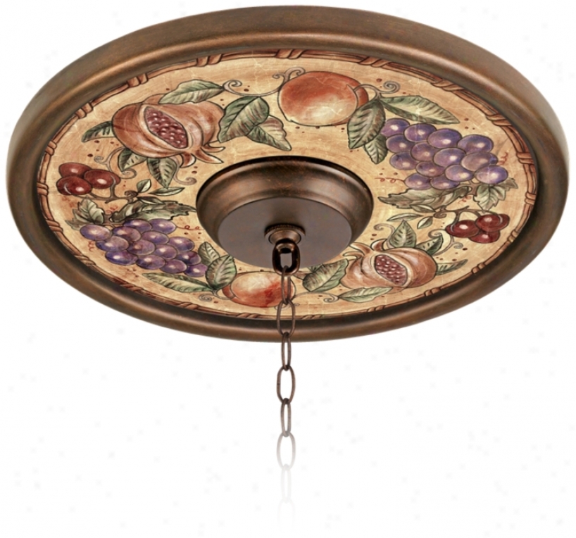 Tuscan Fruit 16" Wide Bronze Finish Ceiling Medallion (02975-h8827)