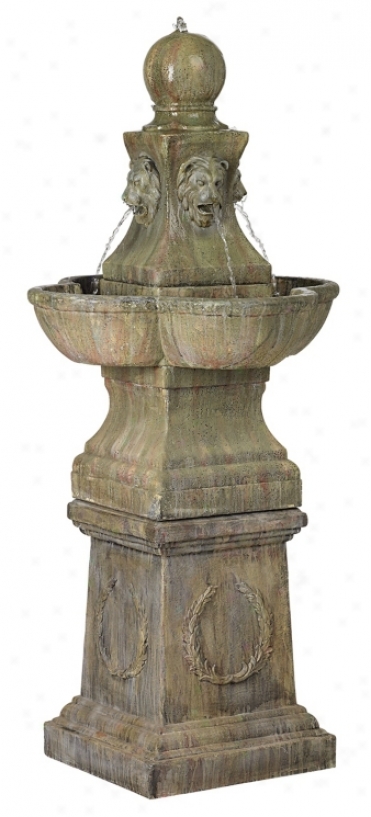 Tuscan Garden Pedestal Exterior Fountain (60920)