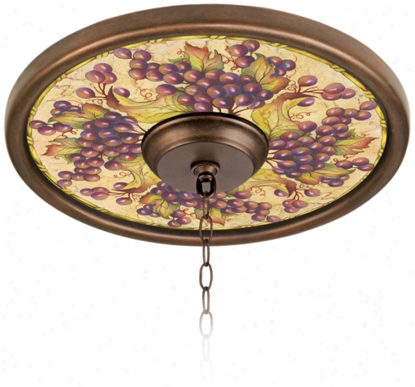 Tuscan Grapes 16" WideB ronze Finish Ceiling Medallion (02975-h8823)