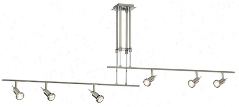 Two Rail Adjustable 6-light Ceiling Fixture (k6809)