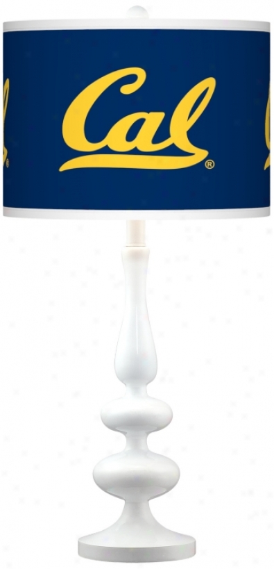 University Of California Berkeley Gloss White Table Lamp (n5729-y3327)