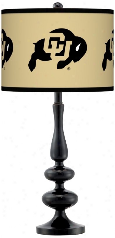 University Of Colorado Gloss Black Table Lamp (n5714-y3381)