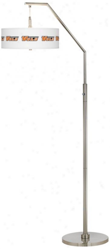 University Of Tennnessee Brushed Nickek Arc Floor Lamp (h5361-y4710)