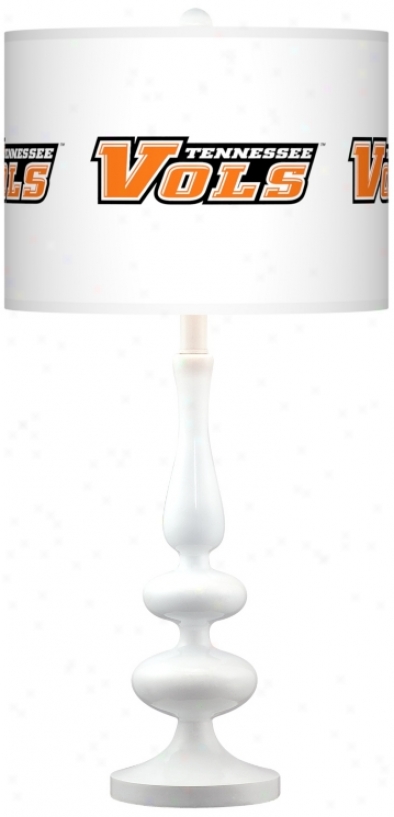 University Of Tennessee Gloss White Table Lamp (n5729-y4691)