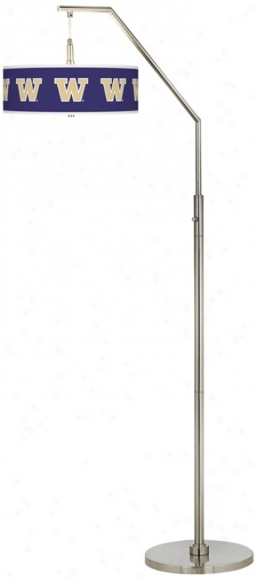 University Of Washington Brushed Nickel Arc Floor Lamp (h5361-y3493)