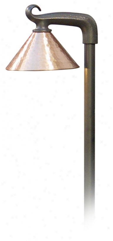 Vandenhoff Collection Hwmmered Copper Cone Shade Path Light (17299)