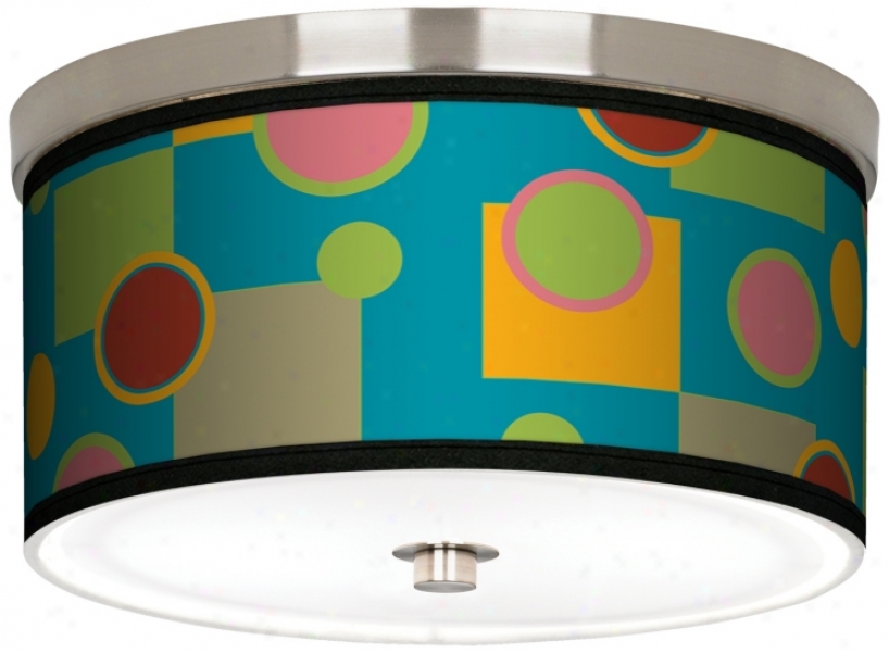 Vibrant Retro Medley Nickel 10 1/4" Spacious Ceiling Light (j92214-k1680)