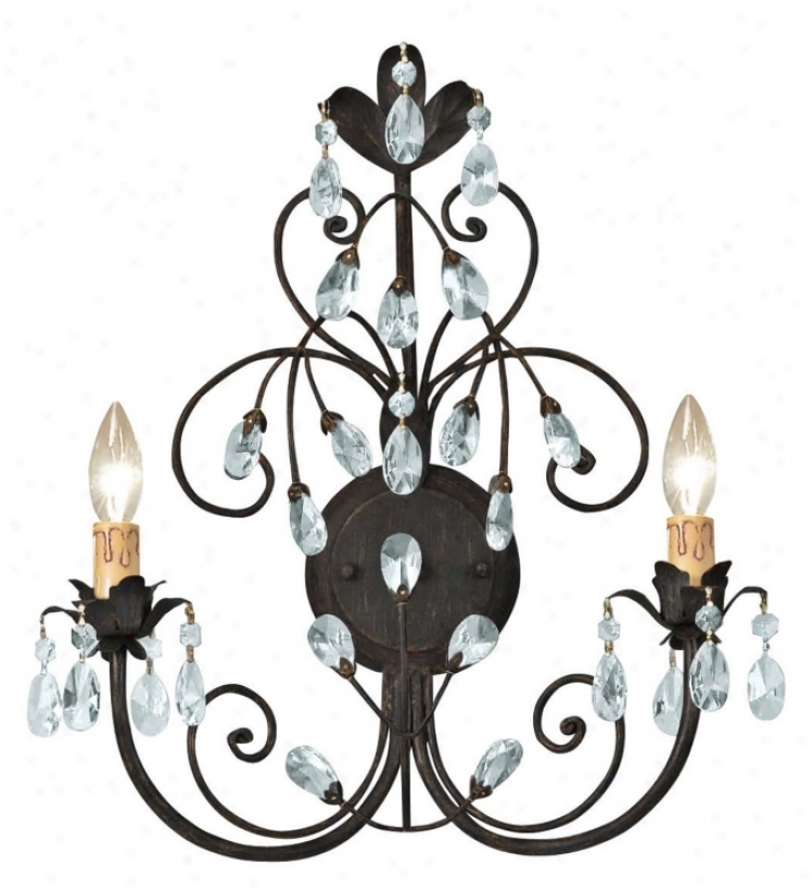 Victoria Assemblage Dark Rust Two Light Wall Cover (g6304)