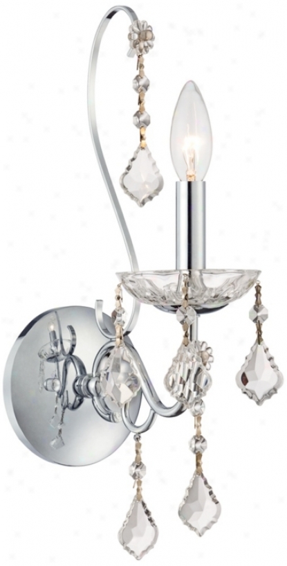 Vienna Full Spectrum 5" Wide Chrome And Crystal Sconce (w5981)