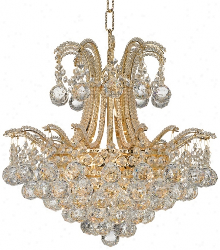 Vienna Full Spectrum Pakais Gold Crystal 18&quo5; Wide Chandelier (r1677)