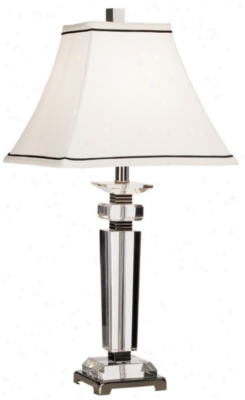 Vienna Full Spectrum Square Crystal Column Table Lamp (40429)