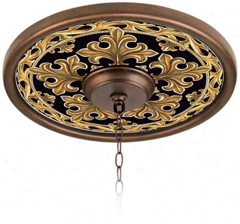 Villa Gold 16" Wide Bronze Finish Cwiling Medallion (02975-h8825)