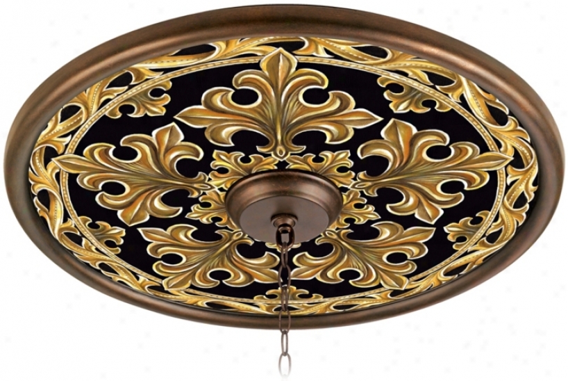 Villa Gold 24" Giclee Bronzee Ceiling Medallion (02777-h8820)