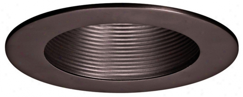 Wac 5" Large boiler Bronze Baffle Recessed Light Trim (x6483)