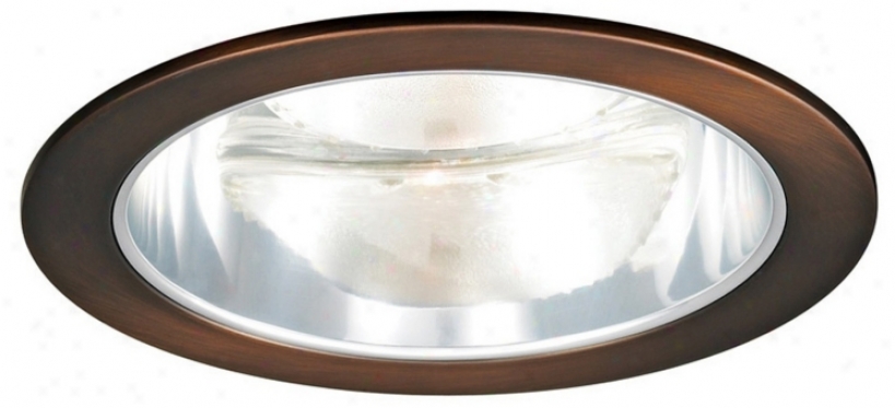 Wac 6" Line Voltage Clear Reflector Copper Recessed Trim (x6486)