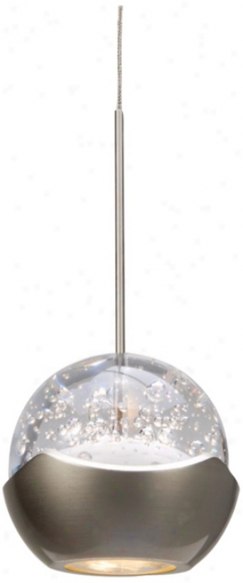 Wa cGenesis 3 3/4" Wide Nickel Led Mini Pendant (t0592)