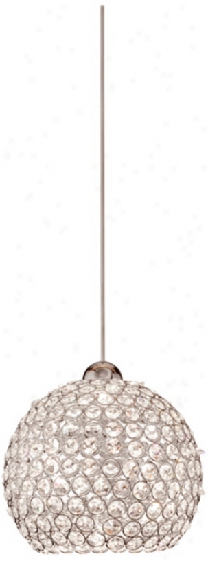 Wac Roxy 8 14" Wide Chrome And Crystal Led Pendant Light (w4815)