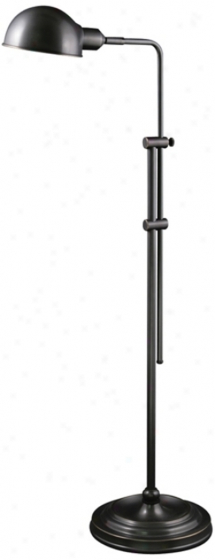 Wallis Mission Bronze Adjustable Pharmacy Floor Lamp (v0546)