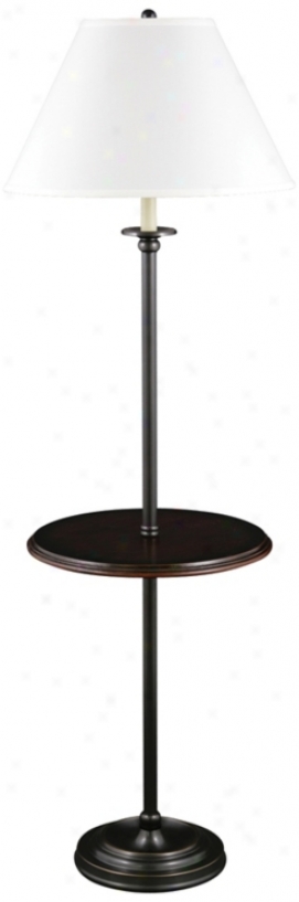 Wallis Missoon Bronze Overthrow Lamp With Tray Flat (v0547)