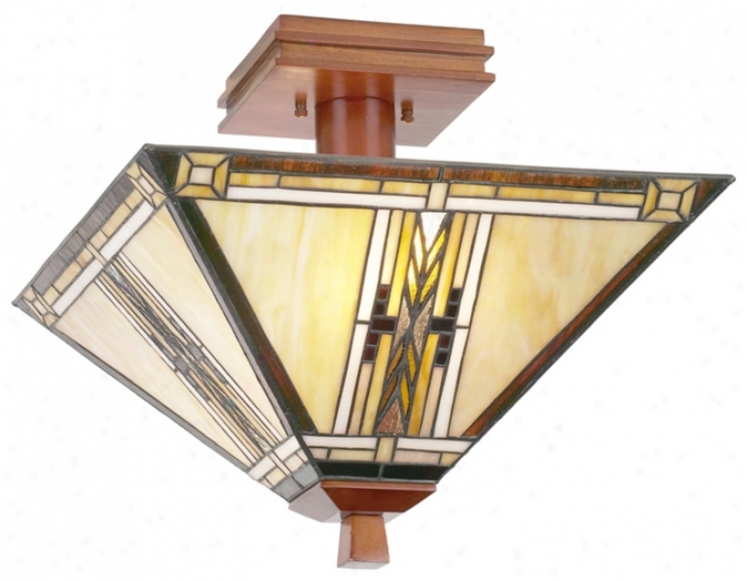 Walnut Com~ Collecti0n 14" Wide Ceiling Light Fixture (23734)