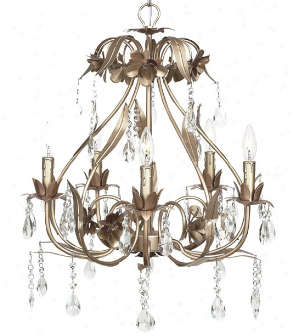 Warm Silver Cinderella 5-ligjt Chandelier (t2113)