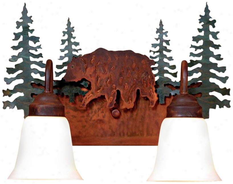 Wasatch Collection Bear 16" Wide Bathroom Light Fixture (j0518)