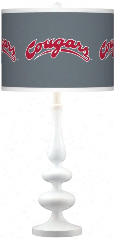 Washington State Univeristy Gloss White Table Lamp (n5729-y3343)