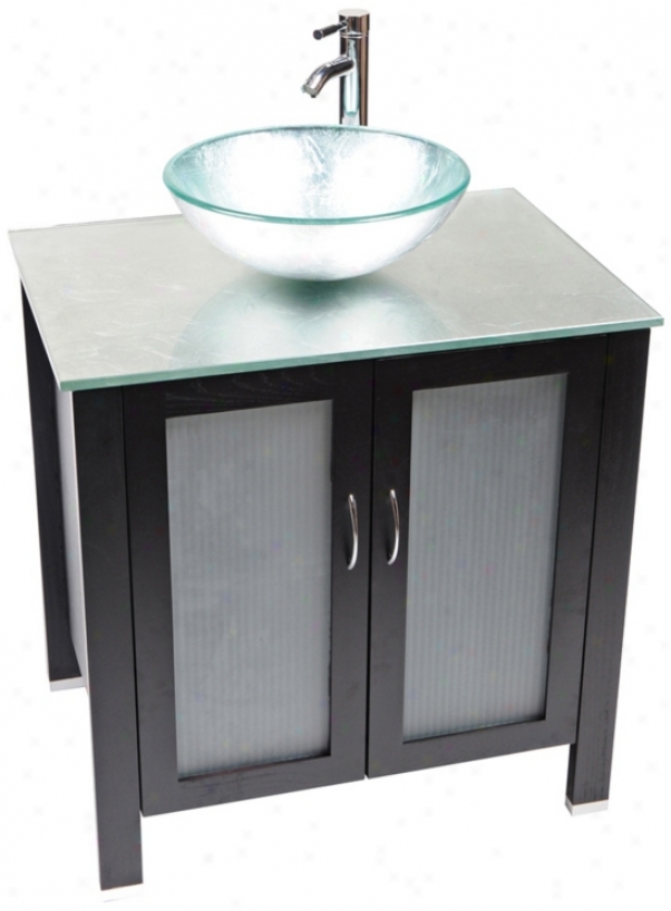 Waterhouse Silver Foil Glass Contemporary Vanity (r9164)