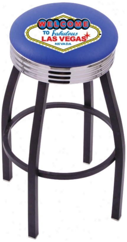 We1come To Lws Vegas Retro Counter Stool (t9533)