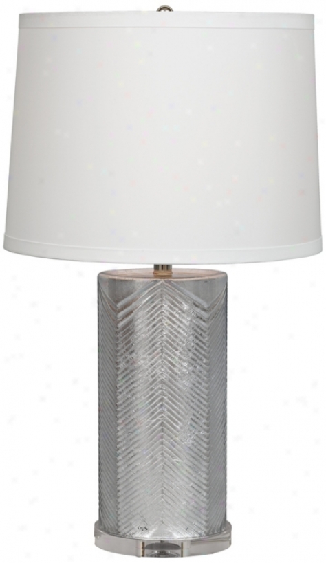 Westwood Silver Chevron Glass Table Lamp (x0500)