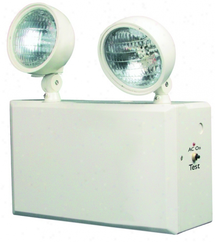 White 2-head 12v 100w Emergency Light (43447)