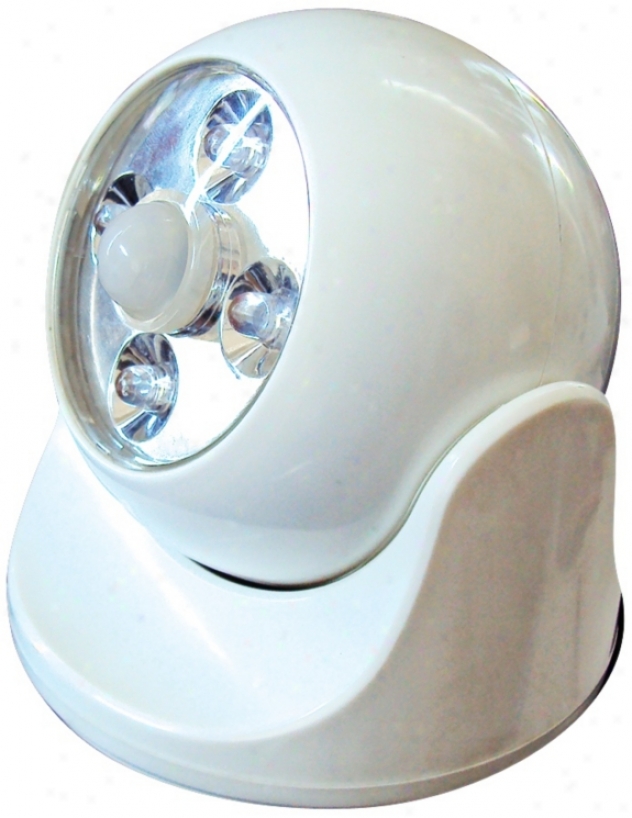 White Battery-powered Motion-activated Led Anywhere Light (t4503)