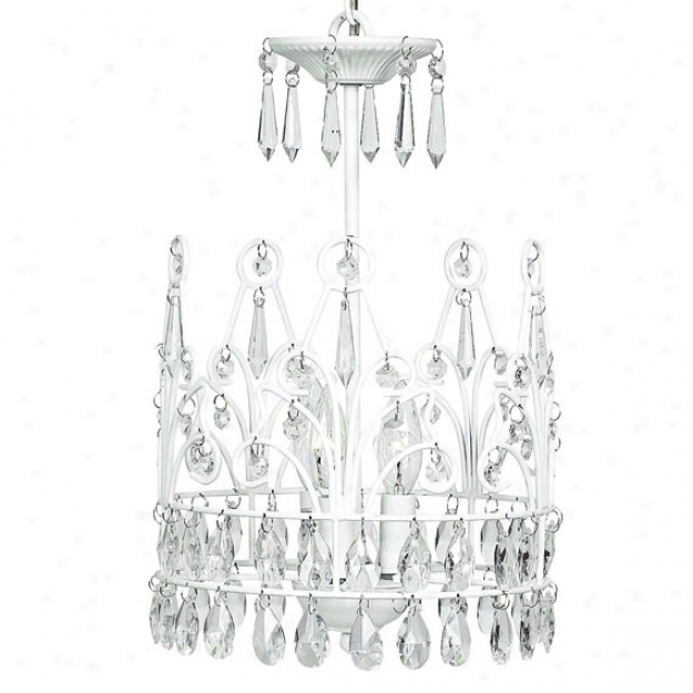 White Crown 3-light Chandelier (t2100)