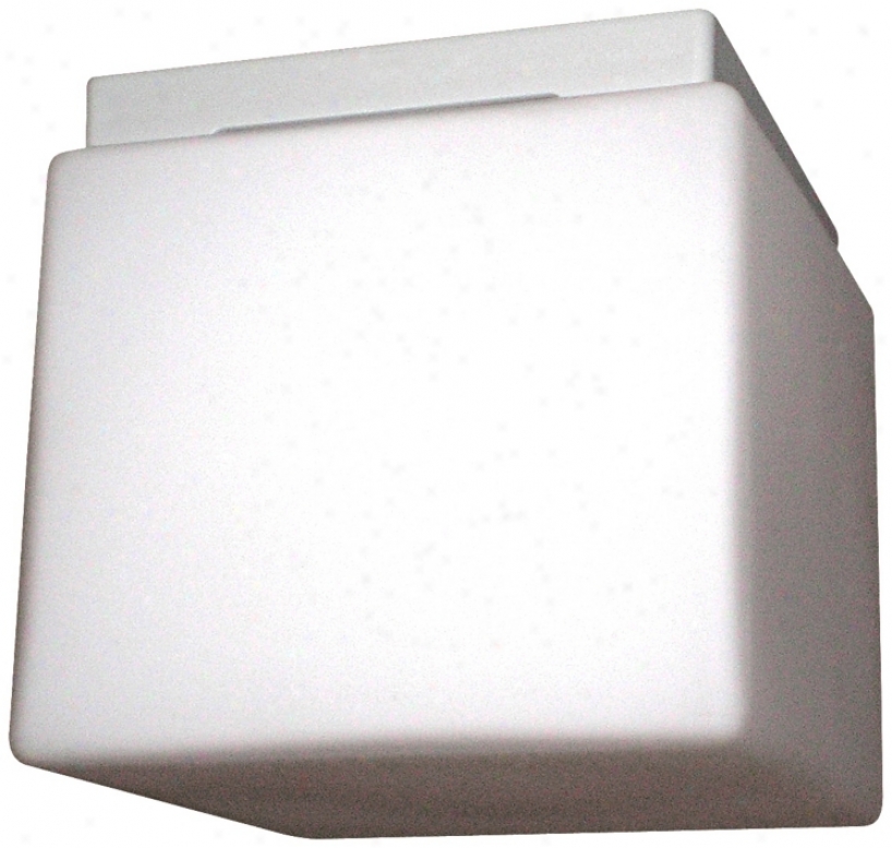 White Cube 6 1/4" High Outdoor Wall Light (11541)