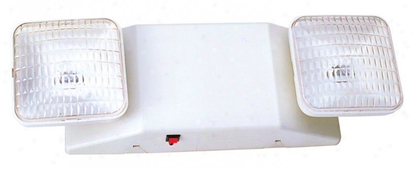 White Emergency Light With Remote Capacity (42685)