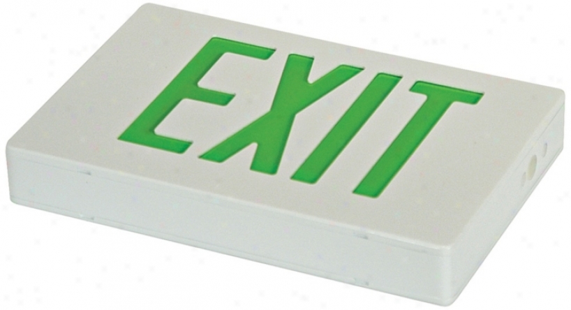 White Finish 13 1/4" Wide Exit Sign (12037)