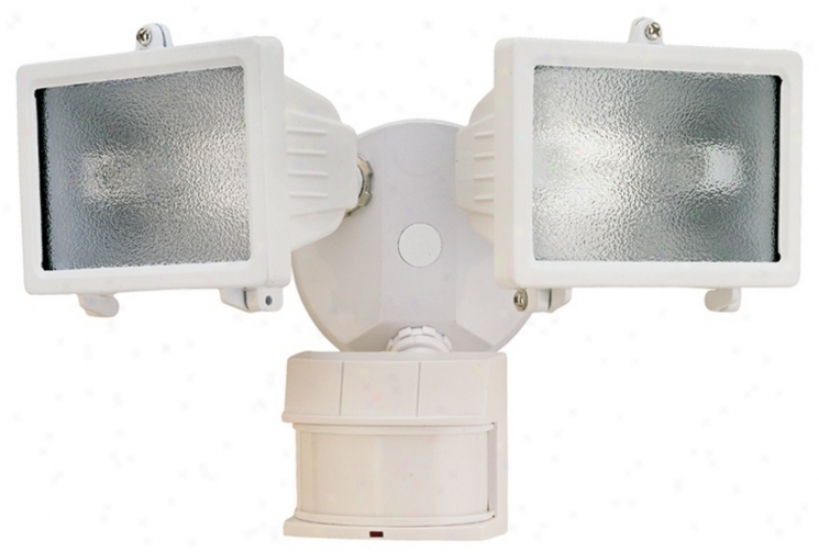 White Fniish 13" Wide 2-light Motion Sensor Carelessness Light (k6529)