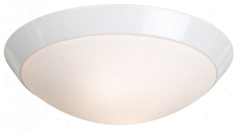 White Finish Energy Efficient 15" Wide Ceiling Light Fixture (t6177)