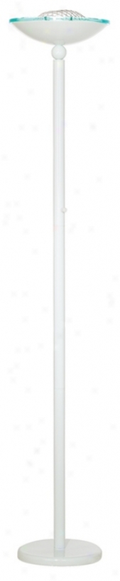 White Halogen 175 Watt Torchiere Floor Lamp (4615)