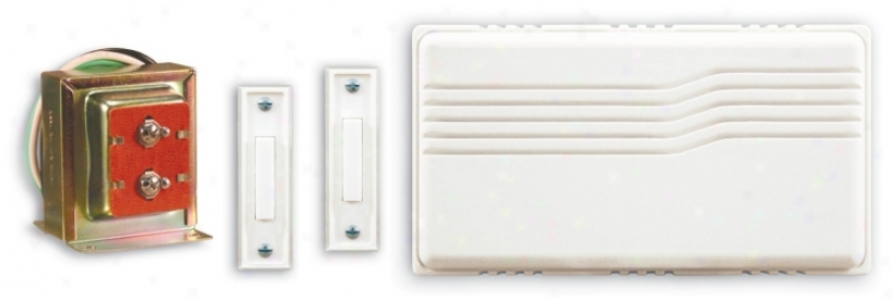 White Hardwired Door Consonance With Mixed Buttons Contractor Kit (k6221)