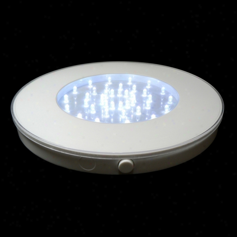 White Led 10 1/4" Round Illuminated Light Base (w9130)