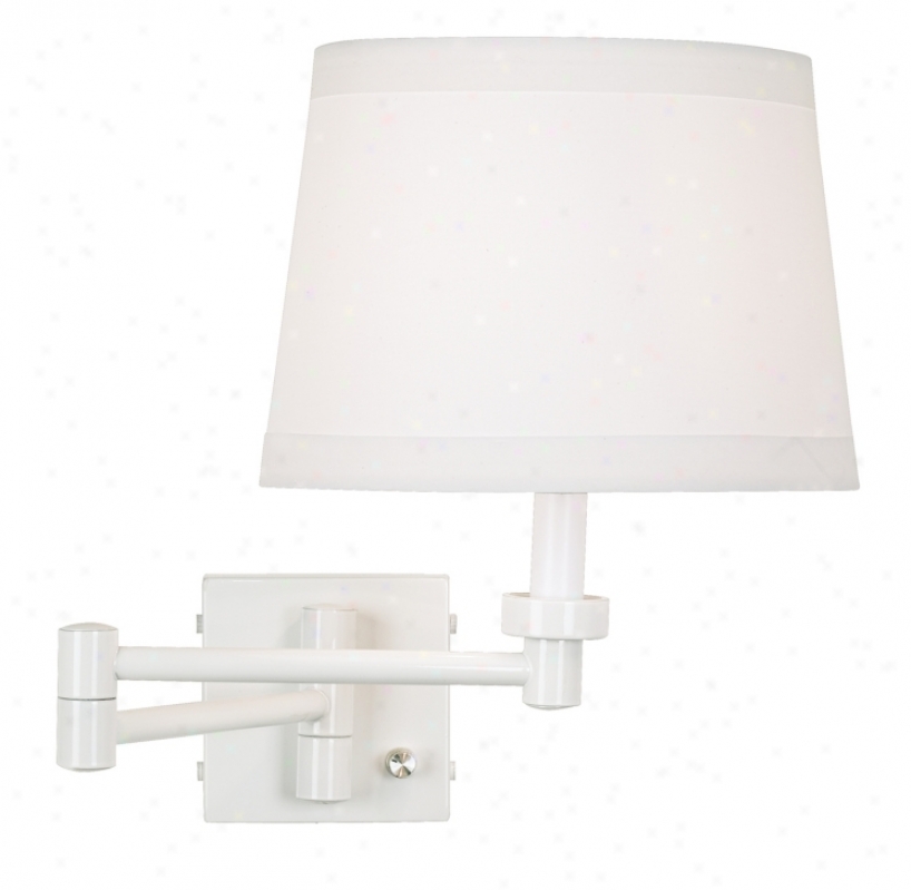 White Plug-in Swing Inlet  Wall Lamp (07097)