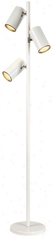 White Three-light Tree Floor Lamp (66043)