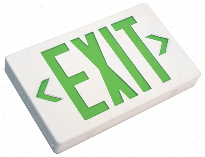 Pure With Green Ac Only Led Exit Sign (45387)