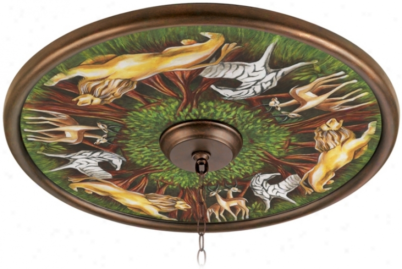 Wild Forest 24" Wide Bronze Finish Ceiiing Medallion (02777-u3765)