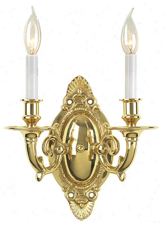 Williamsburg Brass Pair Light Wall Sconce (48174)