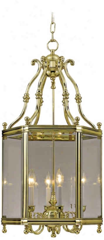 Windsor Collection Polished Brass 18" Wide Pendant Light (k4942)