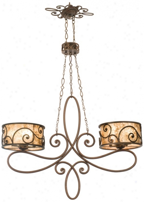 Windsor Collection Stained Mica 10-light Island Chandelier (80269)