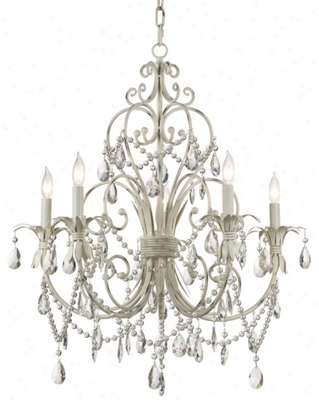 Winterset Collection Antique Cream Five Light  Chandelier (15909)