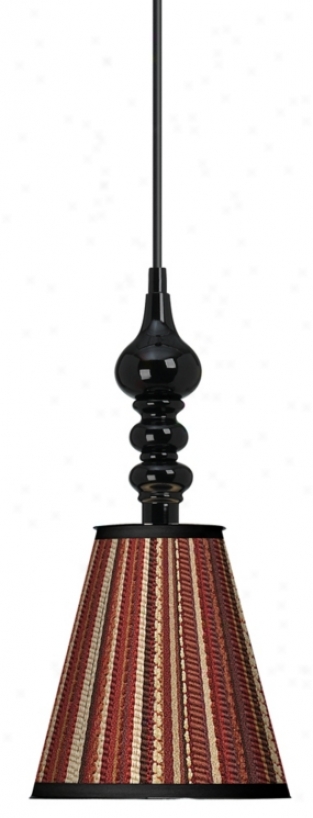 Woven 7 1/2&qhot; Telegraph Blsck Mini Pendant (k3337-k7564)